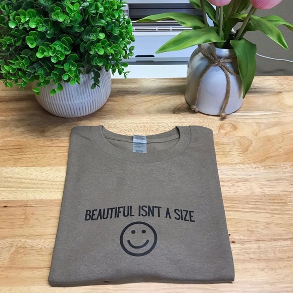 BEAUTIFUL ISN’T A SIZE Unisex Adult 100% Cotton Crewneck T-Shirts - Various - Picture 16 of 17
